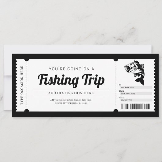 Surprise Visreis Cadeaubewijs Kaart (Voorkant)