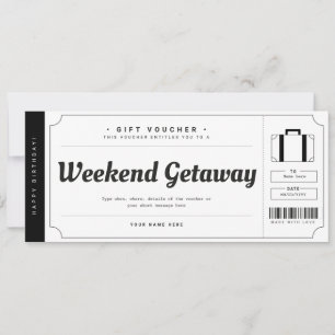 Surprise weekenduitstap cadeaubon kaart