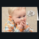 surprised birthday boy<br><div class="desc">Cute little boy with word balloon for birthday humor</div>
