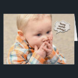 surprised birthday boy<br><div class="desc">Cute little boy with word balloon for birthday humor</div>