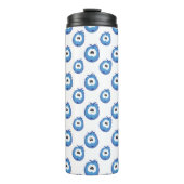 Surprised Blue Sneezie Patterned Thermosbeker (Voorkant)