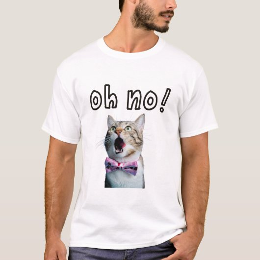 Surprised cat t-shirt (Voorkant)