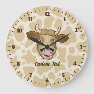 Surprised Cow Large Clock Grote Klok