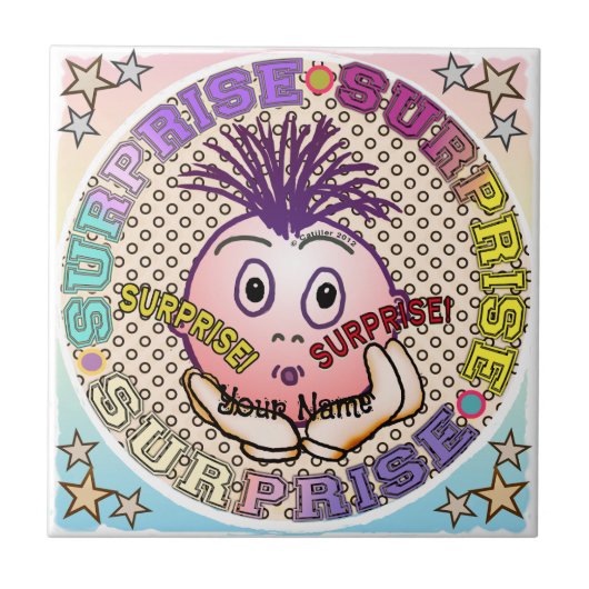 Surprised Face Tegeltje (Voorkant)