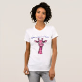 Surprised Pink Giraffe T-shirt (Voorkant volledig)