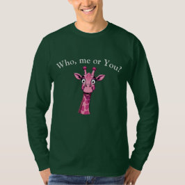 Surprised Pink Giraffe T-shirt