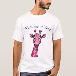 Surprised Pink Giraffe T-shirt