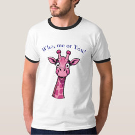 Surprised Pink Giraffe T-shirt