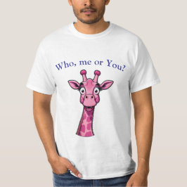 Surprised Pink Giraffe T-shirt