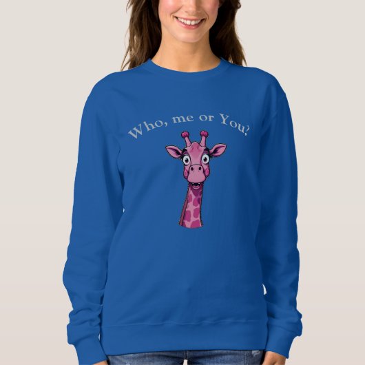 Surprised Pink Giraffe Trui (Voorkant)