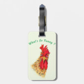Surprised Rooster Funny Bagagelabel - Aangepaste t (Achterkant verticaal)