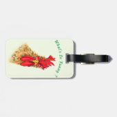 Surprised Rooster Funny Bagagelabel - Aangepaste t (Achterkant horizontaal)