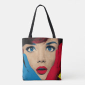 Surprised Woman in Pop Art Draagtas (Achterkant)