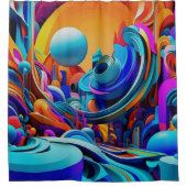 Surreal Abstract Douchegordijn (Voorkant)