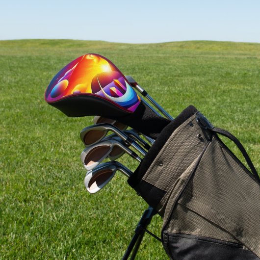 Surreal Alien Sunset Golfheadcover (Insitu)