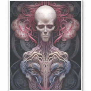 Surreal Anatomy Horror Sci-Fi Art Sticker