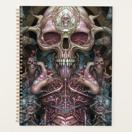 Surreal Anatomy Skull Horror Sci-Fi Art Planner (Voorkant)