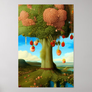 Surreal Apple Tree van het Poster van Yarn