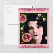 Surreal Art Deco-broomdame Face Briefkaart (Voorkant / Achterkant)