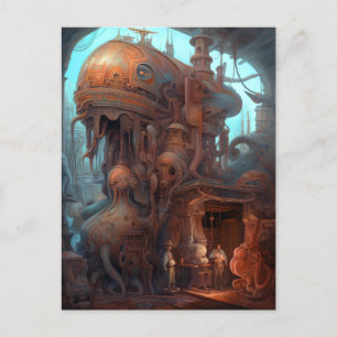 Surreal Art voor vreemde machines Briefkaart