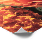 Surreal Astronaut In Flower Field Poster (Hoek)