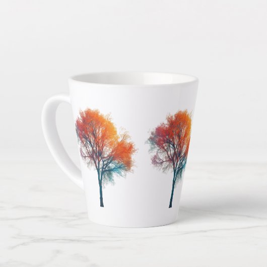 Surreal Autumn Fall Winter Tree Small Latte Mug -  (Angle gauche)