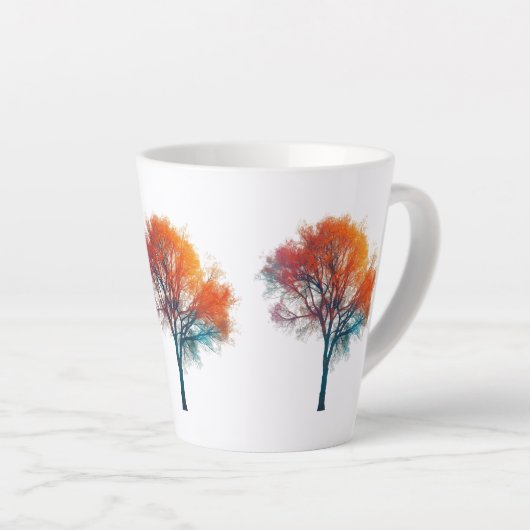 Surreal Autumn Fall Winter Tree Small Latte Mug -  (Angle droit)
