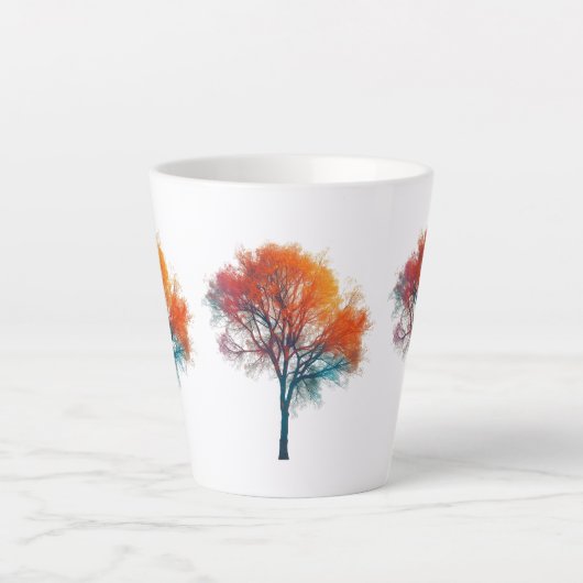 Surreal Autumn Fall Winter Tree Small Latte Mug -  (Devant)