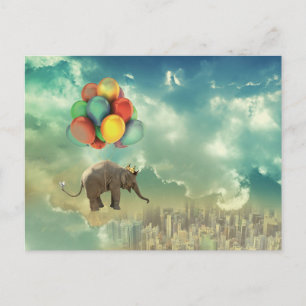 Surreal Balloon Elephant Briefkaart