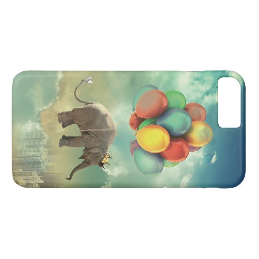 Surreal Balloon Elephant iPhone 7 Plus Coque (Dos (Horizontal))