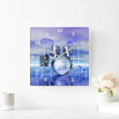 Surreal Beach Drum Set Musique Horloge murale (Maison)