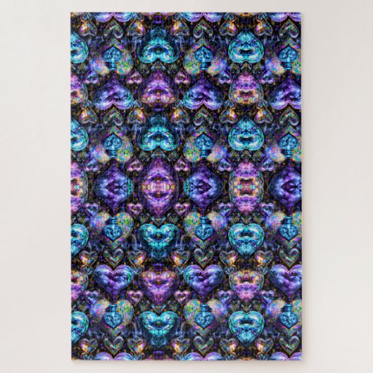 Surreal Bendy Abstract Hearts Baubles Legpuzzel (Verticaal)