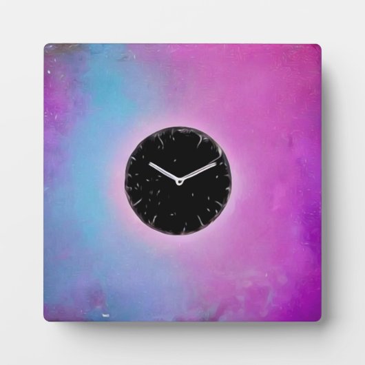 Surreal Black Clock Face Fotoplaat (Voorkant)