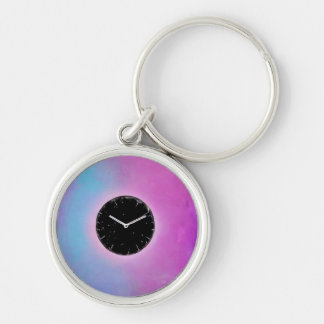 Surreal Black Clock Face Sleutelhanger