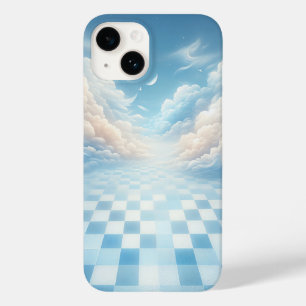 Surreal blauwe dambordpatroon lucht telefoonhoes - Case-Mate iPhone 14 hoesje