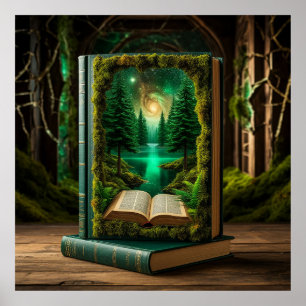 Surreal Boekportaal dat Betoverd Bos Onthult Poster