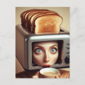 Surreal Breakfast Woman Briefkaart (Voorkant)