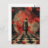 Surreal Business Man Collage Briefkaart (Voorkant / Achterkant)