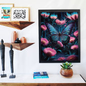 Surreal Butterfly Poster