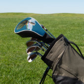 Surreal Cat Hot Air Balloon with Cactus & Rainbow Golfheadcover (Insitu)