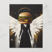 Surreal Cheeseburger Angel Briefkaart (Voorkant)