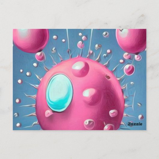 Surreal Cherry Bomb Briefkaart (Achterkant)