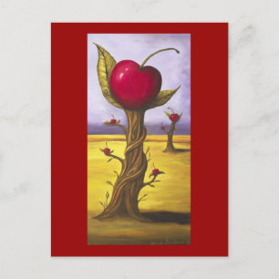 Surreal Cherry Tree Briefkaart