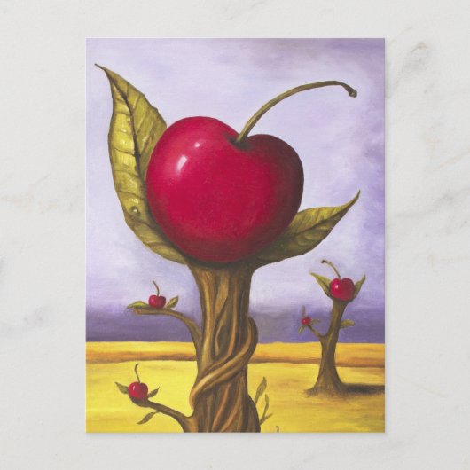 Surreal Cherry Tree Briefkaart (Voorkant)