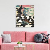 Surreal chess game canvas afdruk (Insitu (Woonkamer))