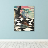 Surreal chess game canvas afdruk (Insitu (Houten vloer))