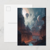 Surreal City Fantasy Art Briefkaart (Voorkant / Achterkant)