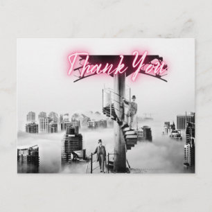  Surreal City Scene Dank je Briefkaart