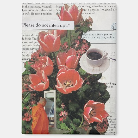 Surreal Collage Wall Art Abstract Modern Decor Magneet (Voorkant)