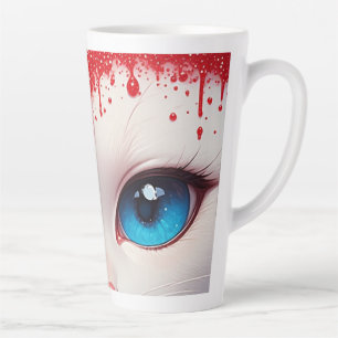Surreal Cute Grote Blauwe Ogen Latte Mok